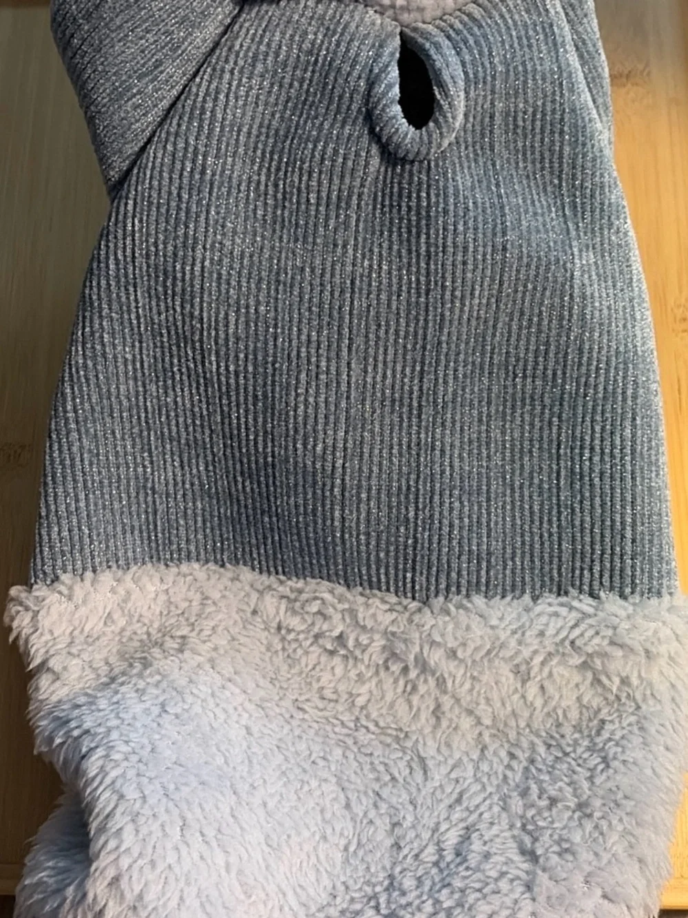 Cozy Light Gray Sherpa-Lined  Sweater